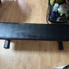 【取引中】筋トレ用フラットベンチ 脚折り畳みの画像