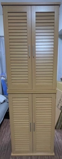 【完成美品】ルーバー付　靴箱　2段