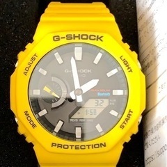 【ほぼ未使用】G-SHOCKイエローBluetooth GA-B2100 