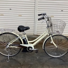 279 ブリヂストン電動アシスト自転車アシスタ26インチ アイボリー
