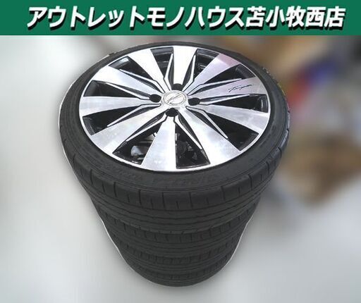 LOXARNY TEMPEST W.VISION ロクサーニ テンペスト 17×7J 4H PCD100 IS45 ダンロップ 205/40R17 タイヤ付き 4本セット 中古 苫小牧西店