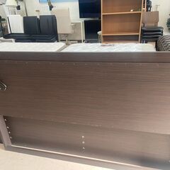 ダブルベッド　マットレス付き　ダークブラウンの画像