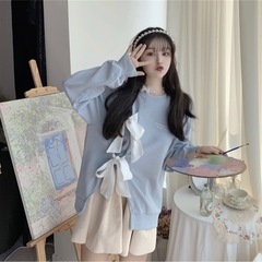 新品未使用 韓国ファッション 蝶結び トップス Mの画像