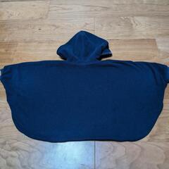 【厚手】ベビーポンチョ/ リバーシブル/ フード＆袖付きの画像