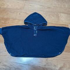 【厚手】ベビーポンチョ/ リバーシブル/ フード＆袖付きの画像