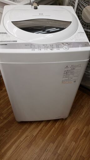TOSHIBA　2021年製　5.0kg全自動洗濯機　AW-5G9(W)