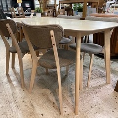 愛品館 江戸川店】LOWYA（ロウヤ）ダイニングテーブル5点セット ID:152