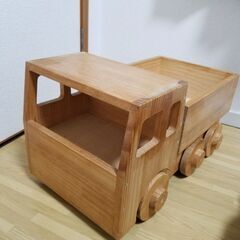 (お値下げ)　木製のトラック　おもちゃ収納の画像