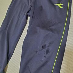 DIADORA　ジャージ上下　ブラック✕ライムグリーン　Lsizeの画像