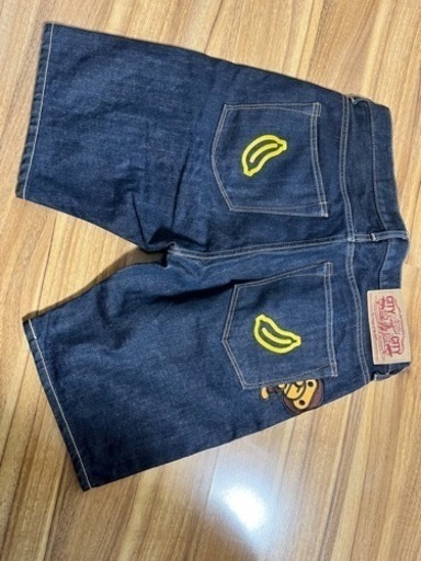 A BATHING APE ベイビーマイロハーフデニムSサイズ