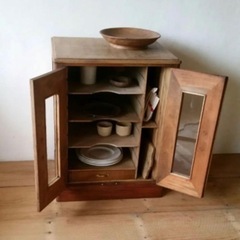 食器棚 収納棚 ラック レコード棚 アンティーク 古道具