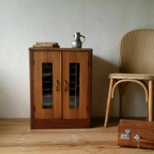 食器棚 収納棚 ラック レコード棚 アンティーク 古道具