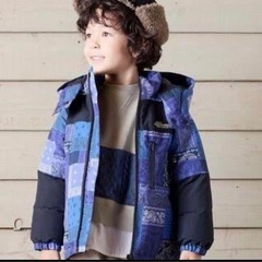 BREEZE ペイズリー柄ダウンジャケット 130cmの画像