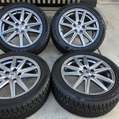 215/50R17バリ山スタッドレスタイヤ付きホイール4本　プリ...