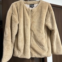 フェイクファー　ノーカラージャケット