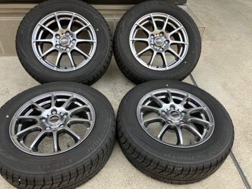 195/65R15スタッドレスタイヤ付きホイール4本　ノア、ヴォクシー、ステップワゴン、プリウス等　ランクB