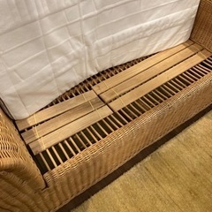 アジアンティスト　ラタンソファー【値下げしました】の画像