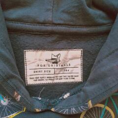 値下げ！パーカー　自転車柄　ジュニアサイズの画像