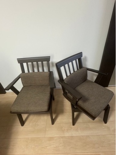 回転式ダイニングチェア 2脚