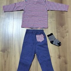 ✨【新品未使用品】おとぎの国 長袖Tシャツ・パンツ・ソックス ３点セット ９０ｃｍ 男の子の画像