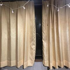 カーテン 丈150 幅105 2枚セット オレンジ イエロー IKEA ニトリの画像