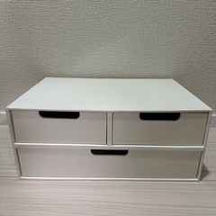 ニトリ　リバーシブル引き出し ブレッタ A4 2段 (WH)の画像