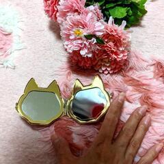 ♥ねこ♡両面♡便利♡可愛らしい♡鏡♡ミラーの画像