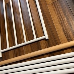収納　コートハンガー　幅113cm 白の画像