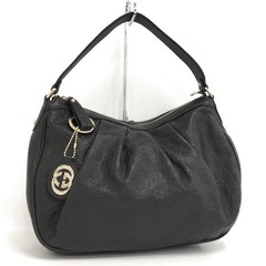 J3285 ★再値下げしました★GUCCI グッチ スーキー ワンショルダーバッグ グッチシマ レザー ブラック 232955 69980