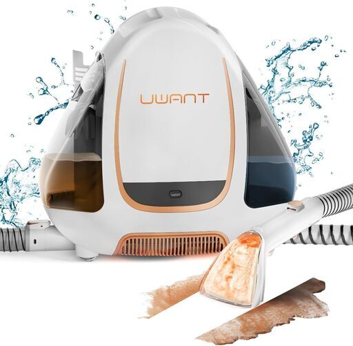 UWANT カーペットクリーナー 絨毯クリーナー 12Kpaの強力吸引力 大容量水タンク 自動洗浄 ソファー洗浄機 スチームクリーナー 車内用掃除機 乾湿両用掃除機 | カーペット ソファー 車シート 布 B100