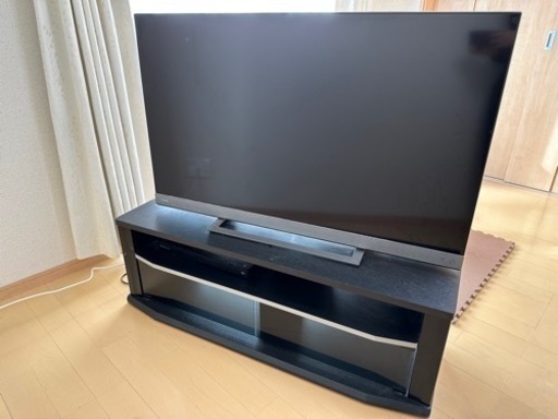 50インチ4K、REGZAテレビ、ブルーレイディスクレコーダー、テレビ台