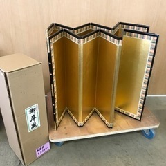 金屏風　雛人形
