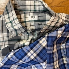UNIQLO チェック シャツ ユニクロ 男 S 長袖 2枚の画像