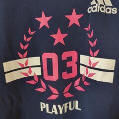 アディダス　キッズ・レディース　トレナー　紺　160cmの画像