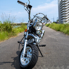 売れました　50ccバイク 走行375キロ セル・キック付き 2023年登録 絶好調 バッテリー新品 モンキー仕様 の画像