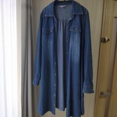 【取引決定】⑫マタニティ デニムシャツ ロング L