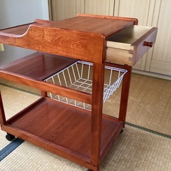 木製ワゴン　ダイニング脇テーブル　400x630xH685の画像