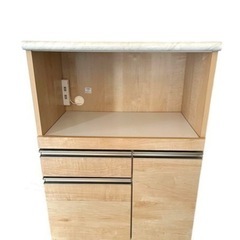 【美品】クラフトコガ　カウンター　キッチン　レンジ台　日本製　メープル　引き出しの画像
