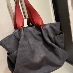 羊革　シープスキン　バッグ　ネイビーの画像