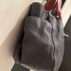 羊革　シープスキン　バッグ　ネイビーの画像