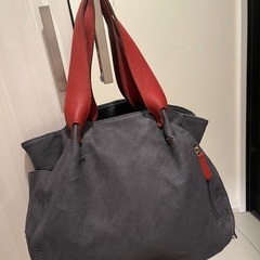 羊革　シープスキン　バッグ　ネイビー