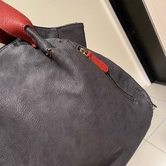 羊革　シープスキン　バッグ　ネイビーの画像
