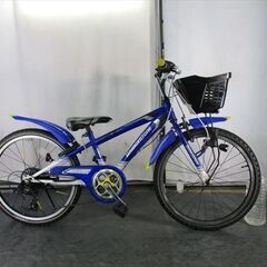 Ｄ238★12800円★整備済み 中古子供自転車 ブリヂストン　クロスファイヤーJr　ブルー【22インチ 】