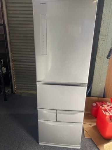 東芝 TOSHIBA 冷蔵庫 GR-M41G 2018年製 冷凍冷蔵庫 VEGETA ベジータ  411L 5ドア シルバー 自動製氷機能 ファミリータイプ 大冷蔵庫 大容量  うるおいラップ野菜室　キッチン家電