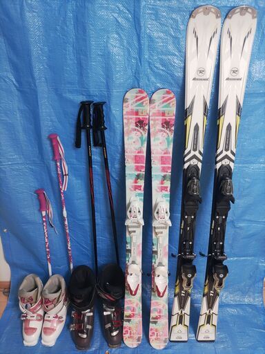 HART スキー板とROSSIGNOLブーツセット スキー板(ROSSIGNOL/Hart)・ブーツ・ストックセット