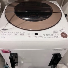 【きまりました】SHARP 洗濯機 縦型 ES-GV10E 使用感あり 故障なし 修理無し