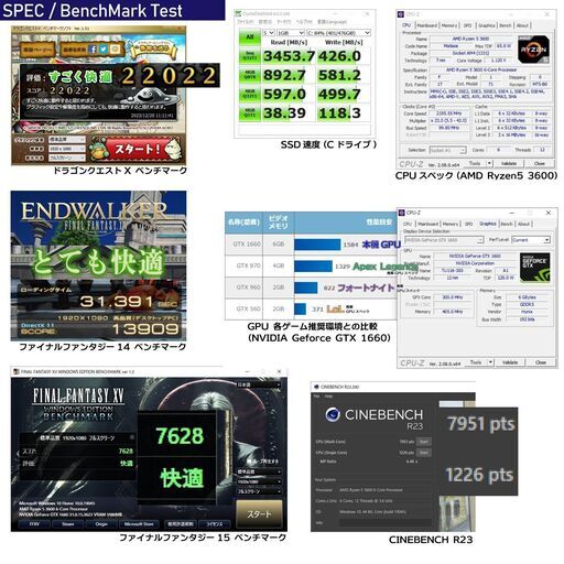 【GTX1660+Ryzen5 3600搭載】Galleria ゲーミングPC + 24インチ ディスプレイ セット ■手渡し限定