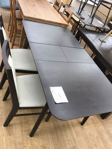 ★ジモティ割あり★ ニトリ 伸縮ダイニングセット ダークブラウン H70×W120～150×D75 クリーニング済み KJ4080