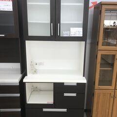 ★ジモティ割あり★  レンジボード ダークブラウン H200.5×D42.5×W80 クリーニング済み HJ1848