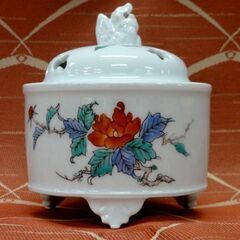 鶴見焼 大秀作 香炉 香合 骨董 陶磁器 陶器 茶道具 白磁 札幌市 中央区 南12条の画像